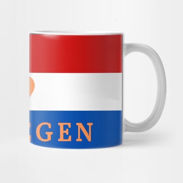 I Love Nijmegen Netherlands Flag Color Stripes by aybe7elf